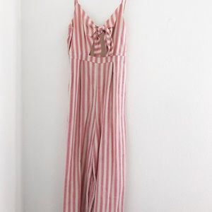 Cutout striped Wide-Leg jumpsuit